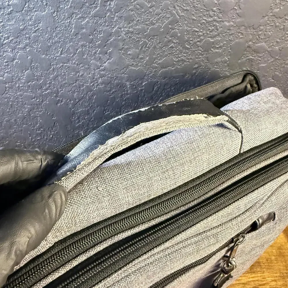 Leftfield‎ 3-Way Convertible Grey Canvas Laptop Backpack Briefcase Mens OS